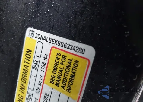 2016 Chevrolet Equinox Ls из США, поврежденный, VIN 2GNALBEK9G6334280